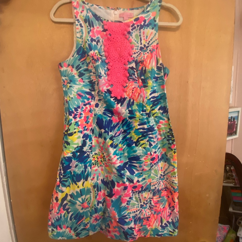 Lilly Pulitzer crochet detail dress